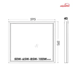 پنل روکار مربعی 65 وات SMD پارس شعاع توس مدل رونا 60×60