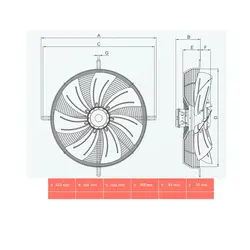 هواکش ایلکای 35 دمنده مدل بدون قاب مکنده VIK-35A4S2