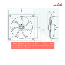 هواکش صنعتی نمره 70 دمنده سه فاز مدل ایلکا VIE-70R4T