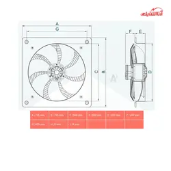 هواکش صنعتی نمره 60 دمنده سه فاز مدل ایلکا VIE-60R4T