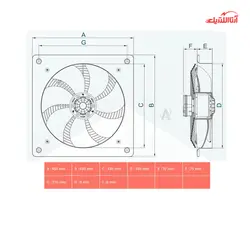 هواکش صنعتی نمره 35 دمنده تک فاز مدل ایلکا VIE-35A4S