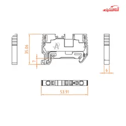 ترمینال فشاری ارت سایز 4 مدل RT-PG4-E-RPET4 رعد