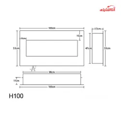 شومینه برقی LCD بیستون مدل H100