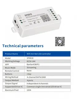 کنترلر دیجیتال ماتریسی SP801E وای فای