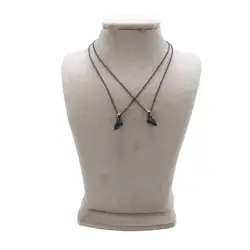 ست کاپلی گردنبند مگنتی طرح قلب مشکی کد CS-1202 - کاپل شاپ
