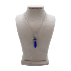 ست کاپلی گردنبند سنگ منشور سبز و سرمه ای CS-1192 - کاپل شاپ