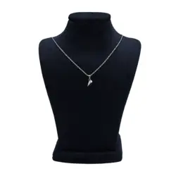 ست کاپلی گردنبند مگنتی طرح قلب نقره ای کد CS-1137 - کاپل شاپ