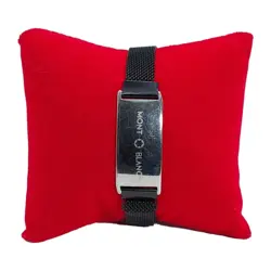 دستبند حصیری مدل Mont Blanc رنگ مشکی کد CS-1225 - کاپل شاپ