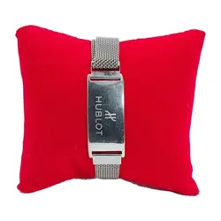 دستبند حصیری مدل Hublot رنگ نقره ای کد CS-1223 - کاپل شاپ