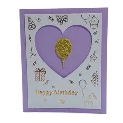 کارت پستال کاپلی طرح بادکنک اکلیلی کد CS-1228 - کاپل شاپ