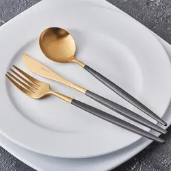 سرویس قاشق و چنگال 30 پارچه ژومبو Colors مشکی مات
