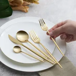 سرویس قاشق و چنگال 30 پارچه کاراجا Orion طلایی براق
