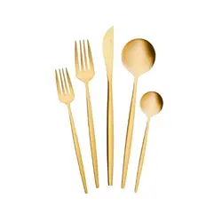 سرویس قاشق و چنگال 30 پارچه کاراجا Orion طلایی مات