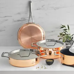 سرویس قابلمه استیل 7 پارچه کاراجا 3Ply Power Steel مسی
