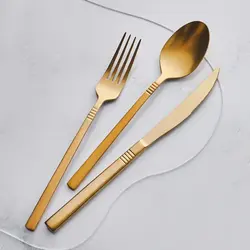 سرویس قاشق و چنگال 84 پارچه کاراجا Nil همراه با جعبه طلایی مات