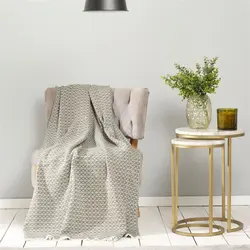 پتو رو مبلی کاراجاهوم Bety خاکی 170×130 سانتی
