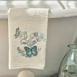 ست حوله تن پوش 6 تکه کاراجاهوم Butterfly 3D سبز/سفید