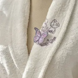 ست حوله تن پوش 6 تکه کاراجاهوم Butterfly 3D بنفش/سفید