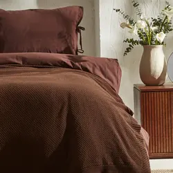 پتو تریکو دو نفره کاراجاهوم Element قهوه ای