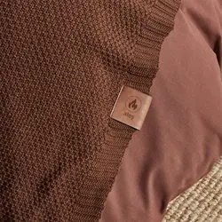 پتو تریکو دو نفره کاراجاهوم Element قهوه ای