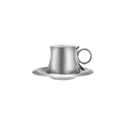 قهوه خوری ۲ نفره کاراجا Knight نقره ای حجم 80 میلی