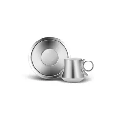 قهوه خوری ۲ نفره کاراجا Knight نقره ای حجم 80 میلی