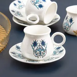 ست قهوه خوری ۶ نفره کاراجا Bursa چند رنگ 90 میلی