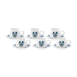 ست قهوه خوری ۶ نفره کاراجا Bursa چند رنگ 90 میلی