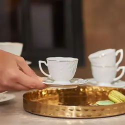 ست قهوه خوری ۶ نفره کاراجا Peyami سفید 80 میلی