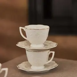 ست قهوه خوری ۶ نفره کاراجا Peyami سفید 80 میلی