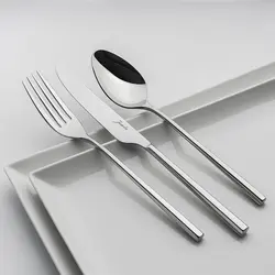 سرویس قاشق و چنگال 84 پارچه ۱۲ نفره ژومبو 1001 نقره ای همراه با جعبه