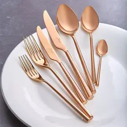 سرویس قاشق و چنگال 84 پارچه ۱۲ نفره ژومبو 1001 برنز همراه با جعبه