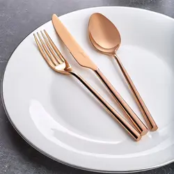 سرویس قاشق و چنگال 84 پارچه ۱۲ نفره ژومبو 1001 برنز همراه با جعبه