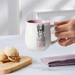 ماگ با قاشق کاراجا Motley Dog حجم 400 میلی