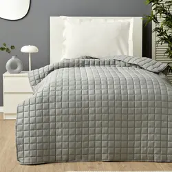لحاف دو نفره پشم شیشه کاراجاهوم Heavy ابعاد 140×200 سانتی طوسی