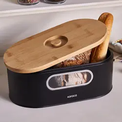 ظرف نان و تخته برش کاراجا Stream مشکی