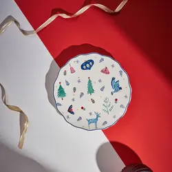 بشقاب شیرینی خوری ۲ عددی امسان Infancy قطر 20.5 سانتی