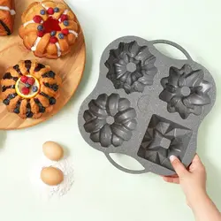 قالب کیک ۴ عددی کاراجا Cake Pro خاکستری