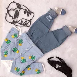 لباس مجلسی و بیرونی پسرانه سه تکه وارداتی بلوز شلوار سویشرت