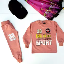 ست لباس راحتی بلوز شلوار پسرانه نخ پنبه مناسب ۸ ماهه تا ۴ ساله