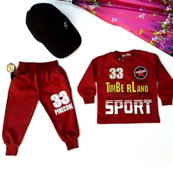 ست لباس راحتی بلوز شلوار پسرانه نخ پنبه مناسب ۸ ماهه تا ۴ ساله