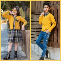 پیراهن دخترانه یقه کراواتی لباس مجلسی و لباس بیرونی پاییزه و بهاره شیک و لاکچری سایز ۴۰ تا۵۵