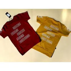 تیشرت تکی پسرانه نخی طرح دار