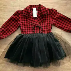 لباس دخترانه مجلسی پیراهن پاییزه و زمستانه بالاتنه پشمی و دامن توری