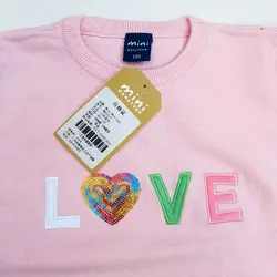 بلوز تکی گپ دخترانه وارداتی اعلا رنگ صورتی طرح Love