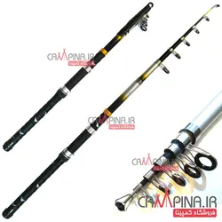 چوب ماهیگیری تلسکوپی فایبرگلاس برند TF طول 3.60 متر