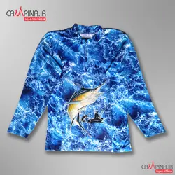 تیشرت ماهیگیری کمپینا طرح دریا B