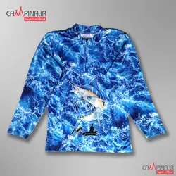 تیشرت ماهیگیری کمپینا طرح دریا A