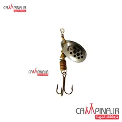 لانسه ماهیگیری mepps2 سایز 2 نقره ای خال مشکی