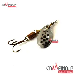 لانسه ماهیگیری mepps2 سایز 2 نقره ای خال مشکی